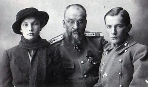 Dr. Botkin with his children Gleb and Tatiana