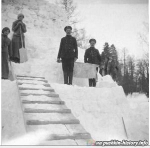 Steps up the snow mountain 1916